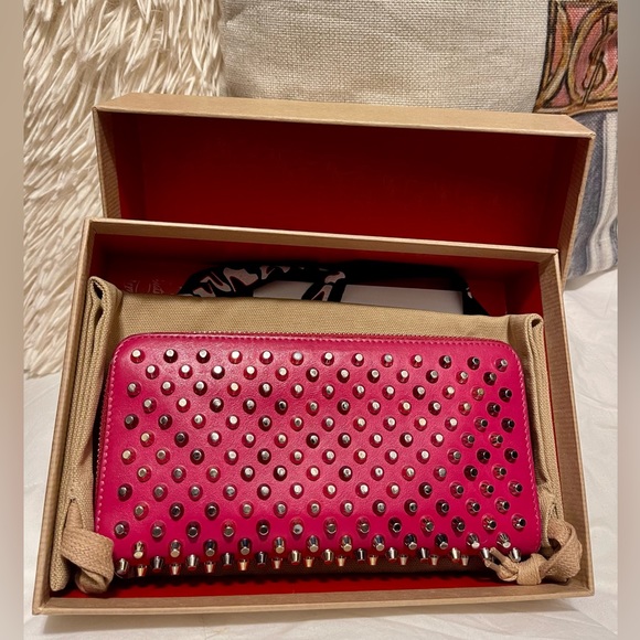 Christian Louboutin Handbags - CHRISTIAN LOUBOUTIN PANETTONE Studded Zippy wallet w/box & dust bag 💯AUTHENTIC